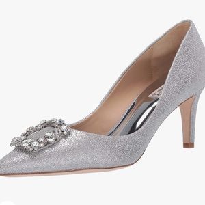 Badgley Mischka Women's Carrie Pump - Silver - 6 - Pre Owned